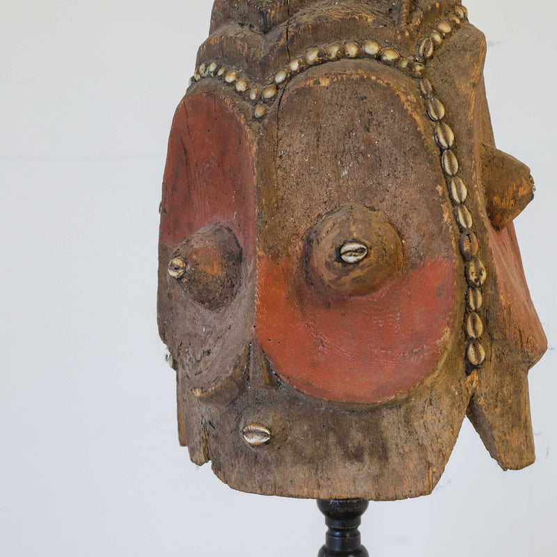 19th century Ghanaian tribal head dress mask