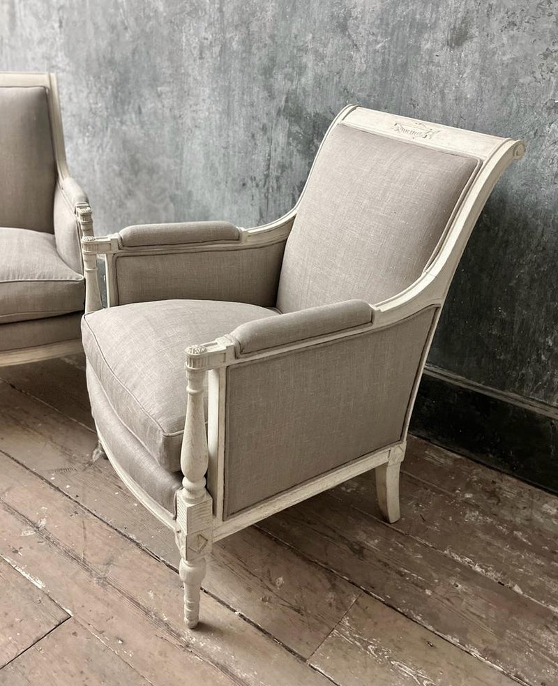 Pair of directoire style chairs
