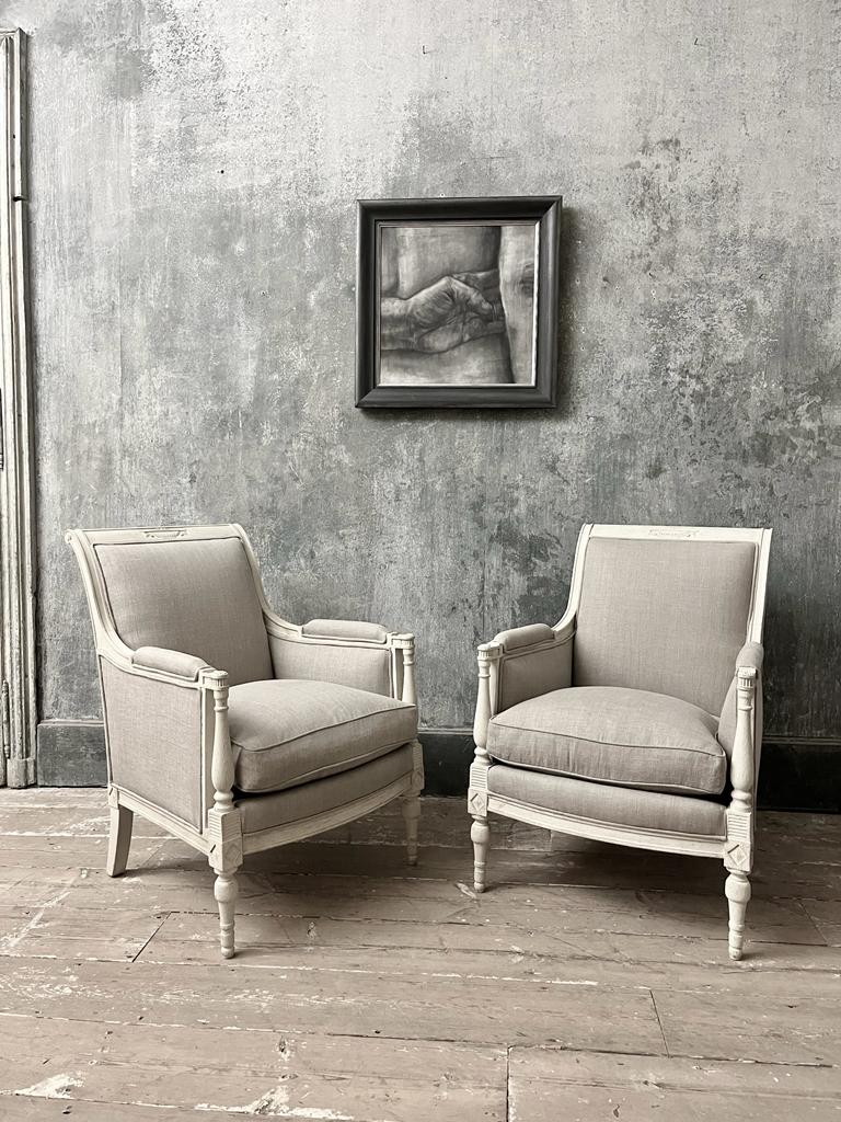 Pair of directoire style chairs
