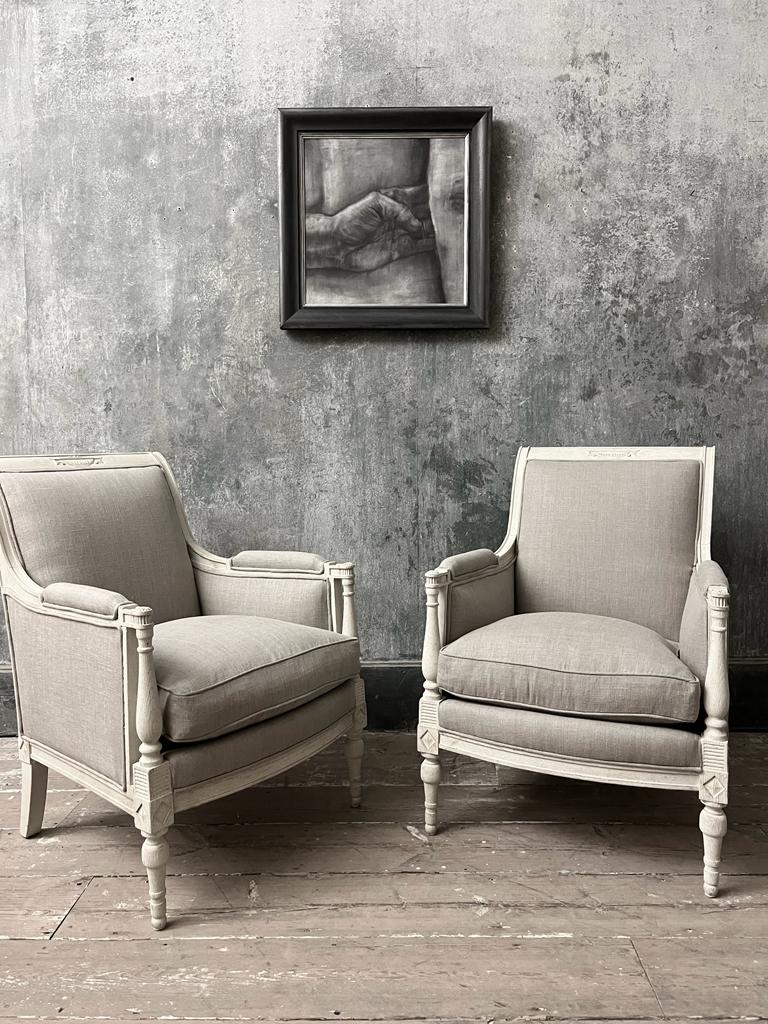 Pair of directoire style chairs
