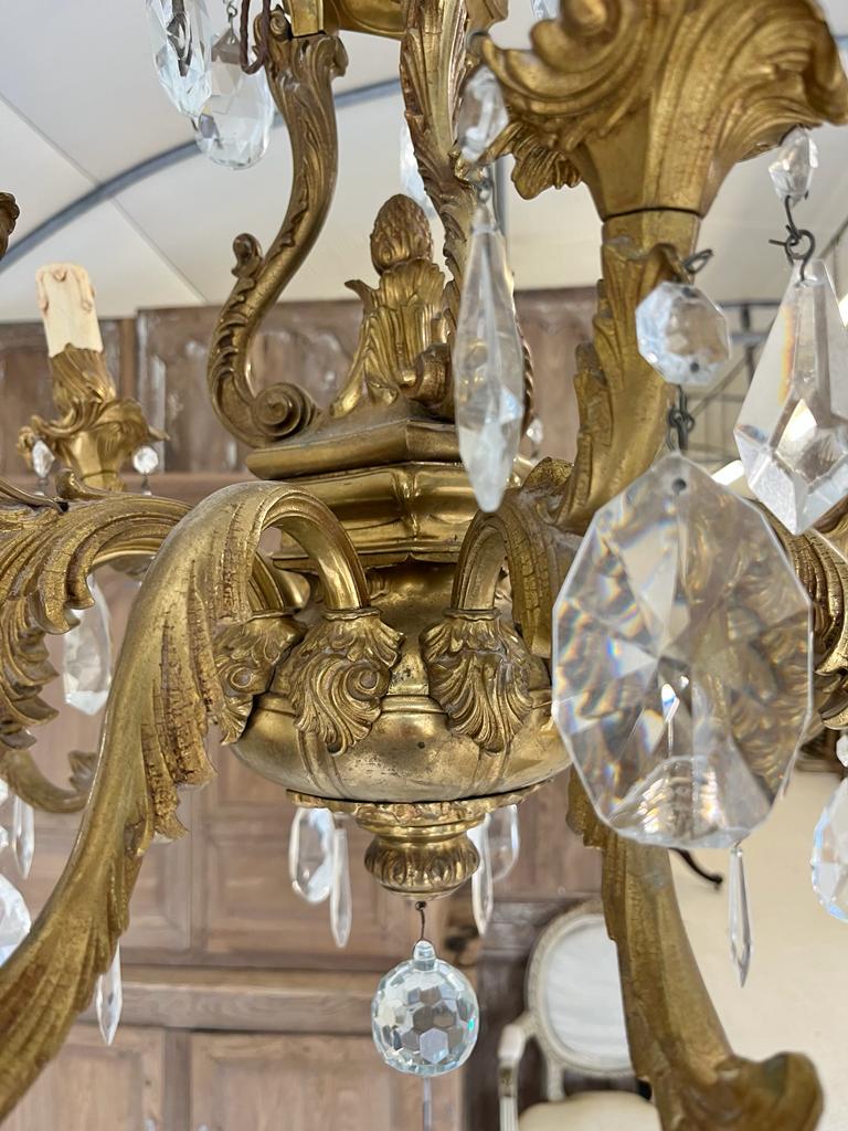 Brass chandelier