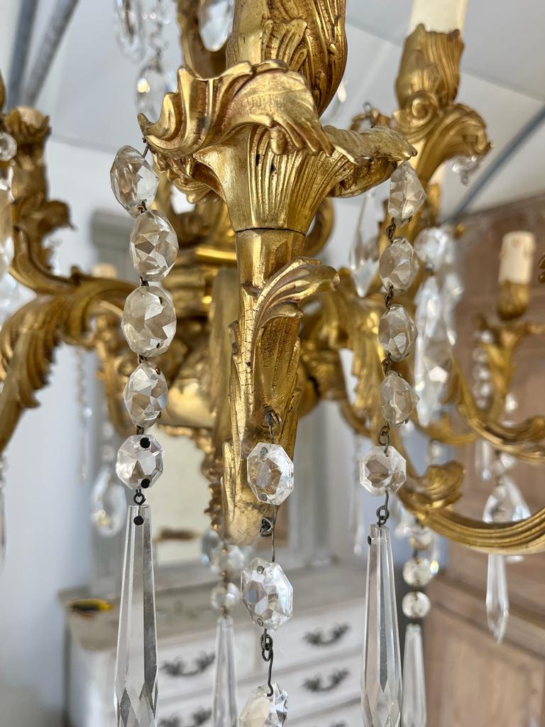 Brass chandelier