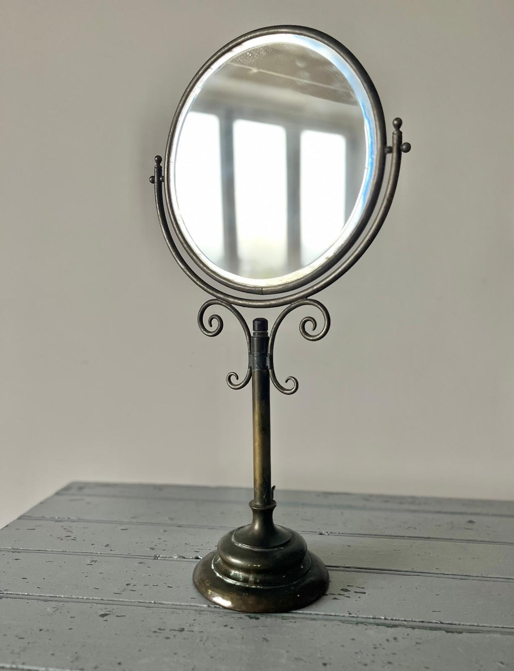 French free standing vanity mirror