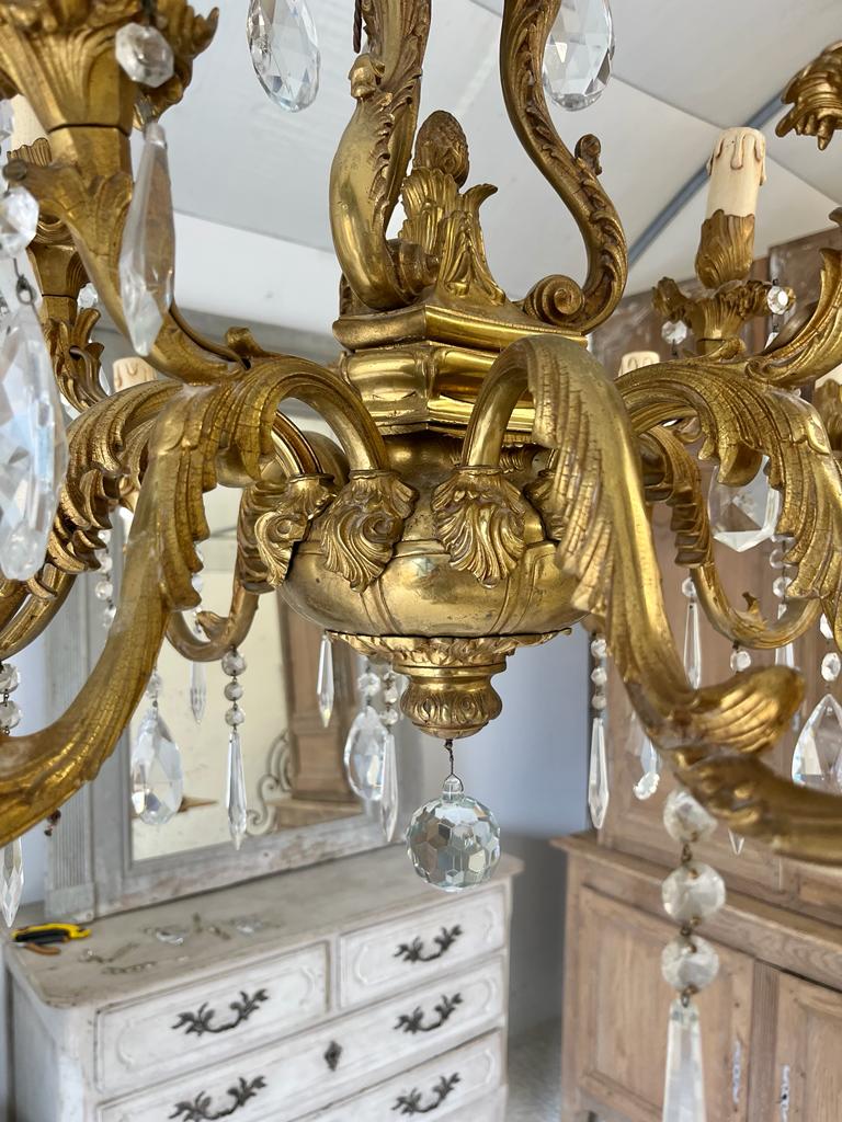 Brass chandelier