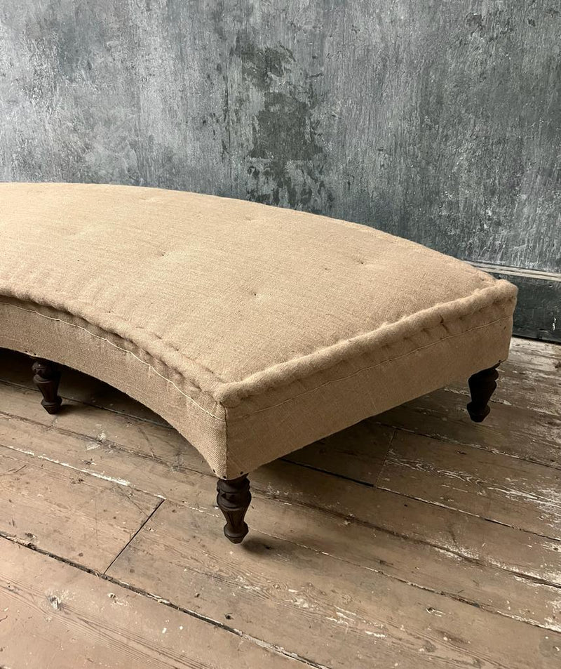 19th century French curved ottoman/footstool