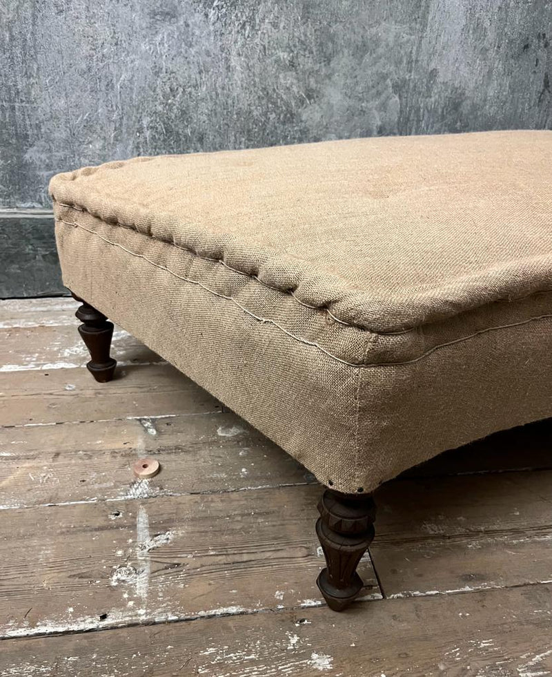 19th century French curved ottoman/footstool