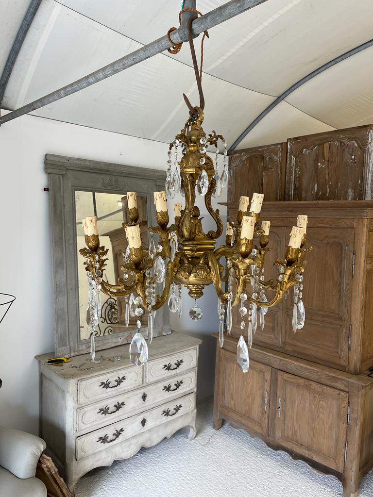 Brass chandelier