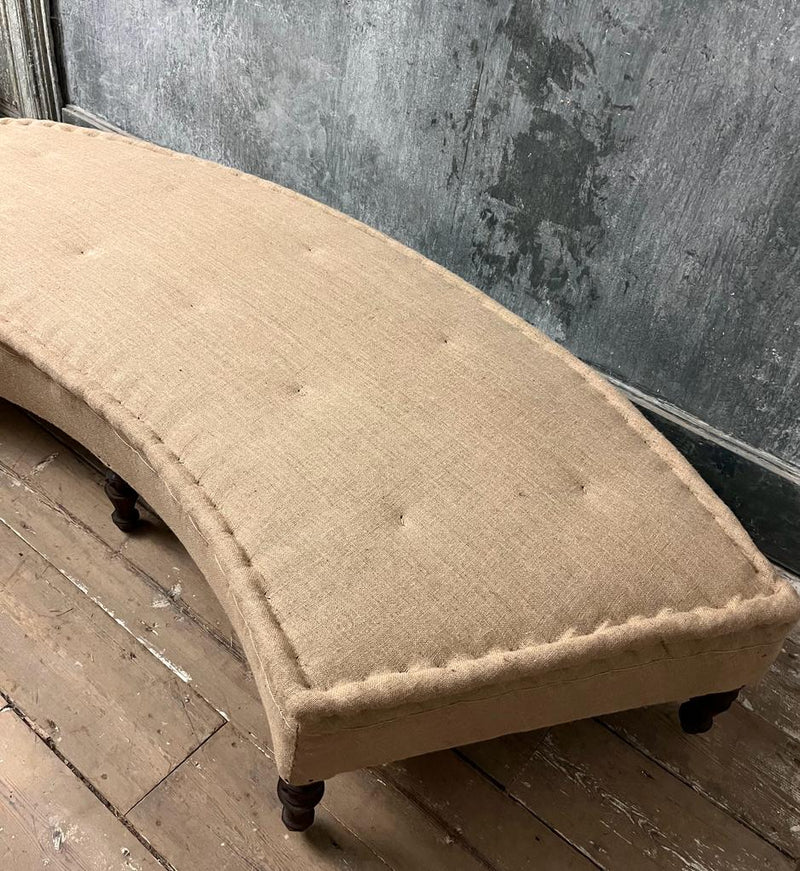 19th century French curved ottoman/footstool