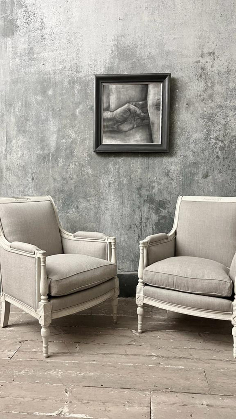 Pair of directoire style chairs