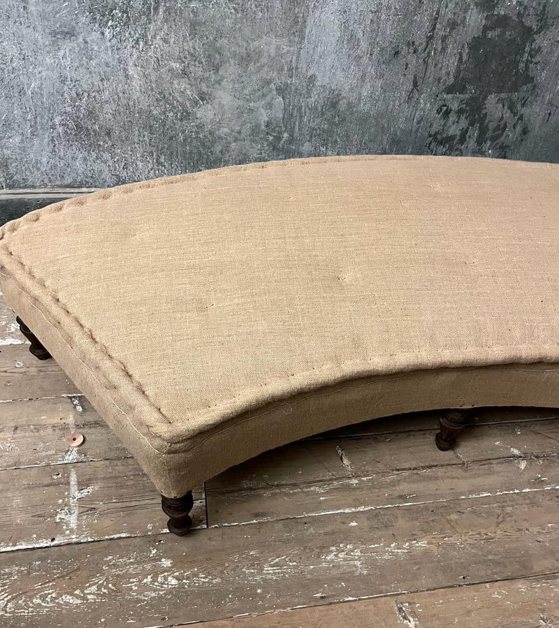 19th century French curved ottoman/footstool