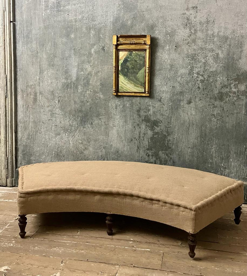 19th century French curved ottoman/footstool