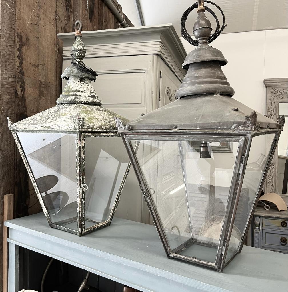 Pair of 19th century English lanterns