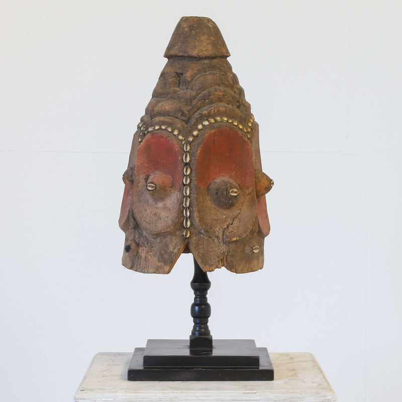 19th century Ghanaian tribal head dress mask