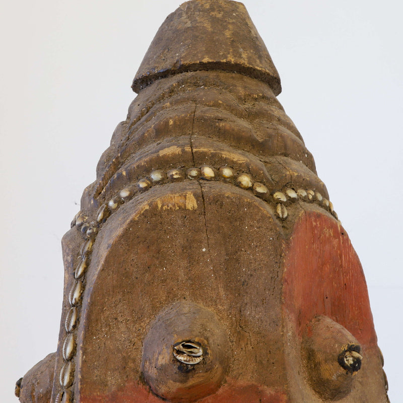 19th century Ghanaian tribal head dress mask