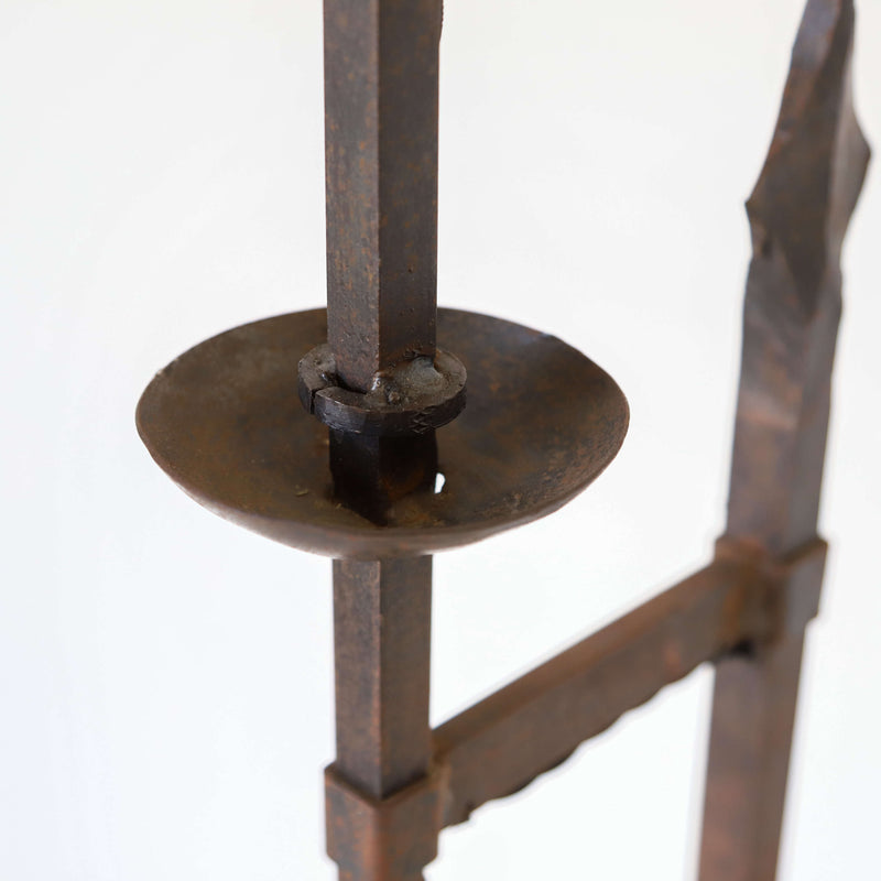 19th Century French Iron Work Candelabra converted Standard Lamp