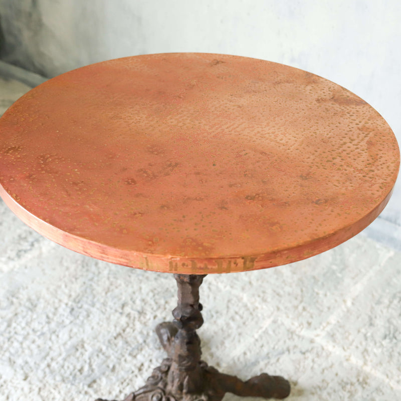 19th century cast iron base with copper top