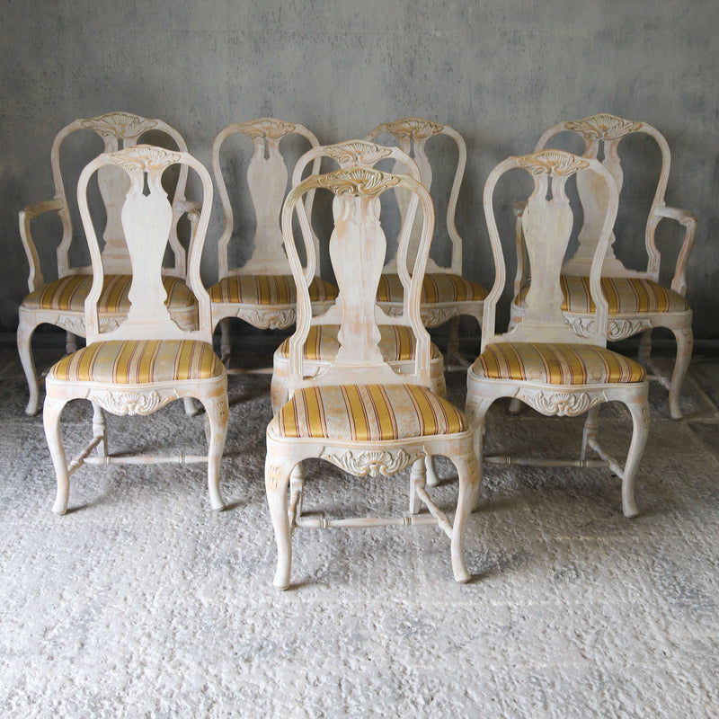 Set of 8 Swedish dining chairs
