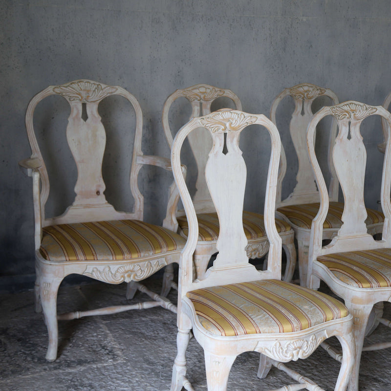 Set of 8 Swedish dining chairs
