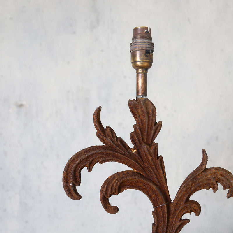 Pair of 19th century iron lamps