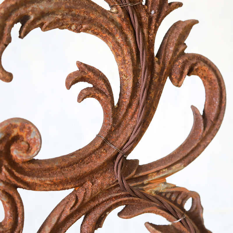 Pair of 19th century iron lamps