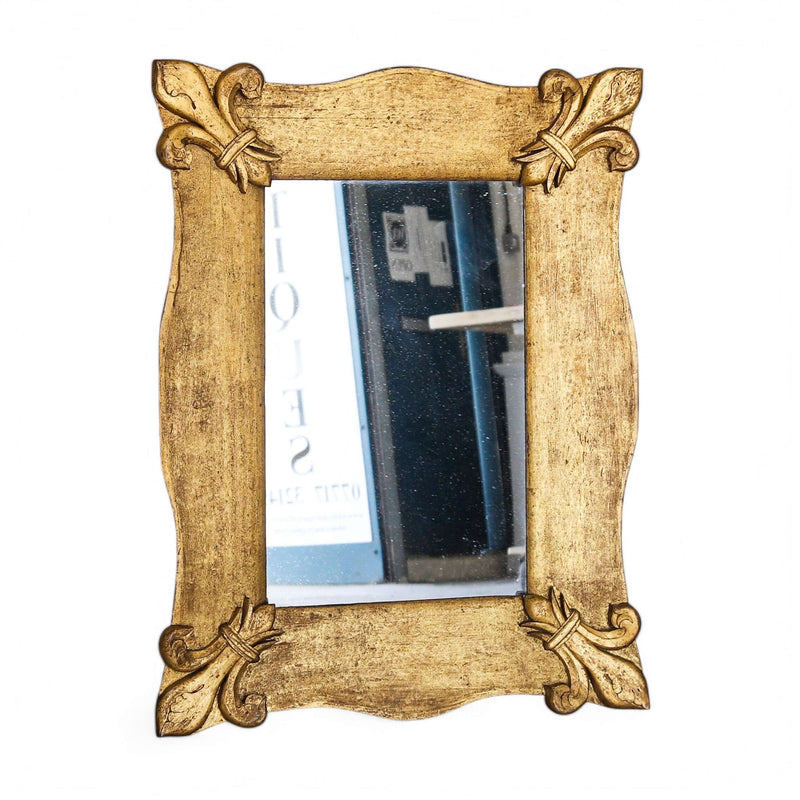Élégant French serpentine giltwood mirror