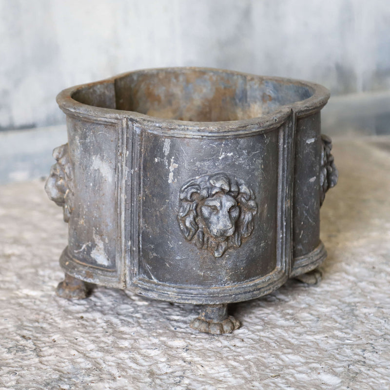 Antique English 19th century lead garden planter