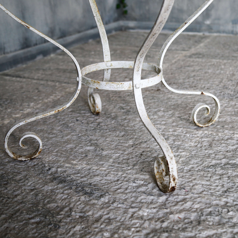 20th century wrought iron and glass table