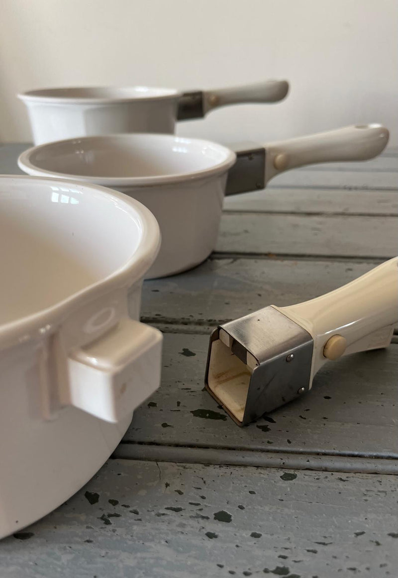 Arcoflam set of three cooking pots