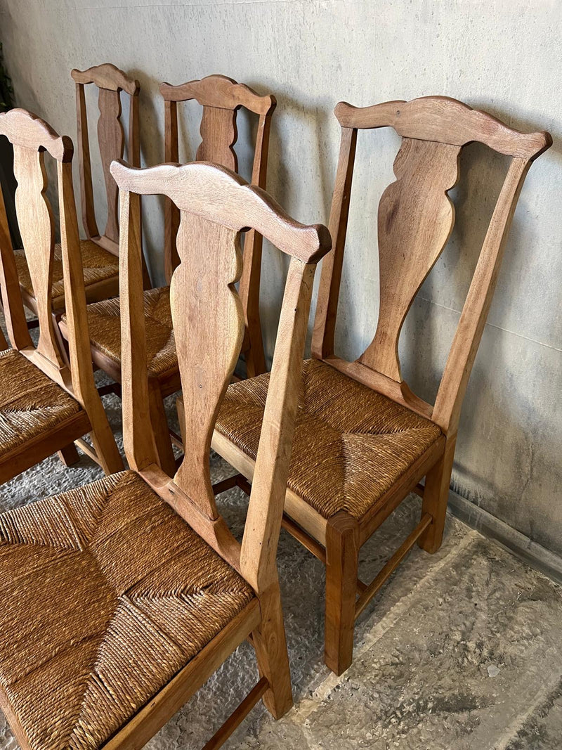 Set of 8 country chairs