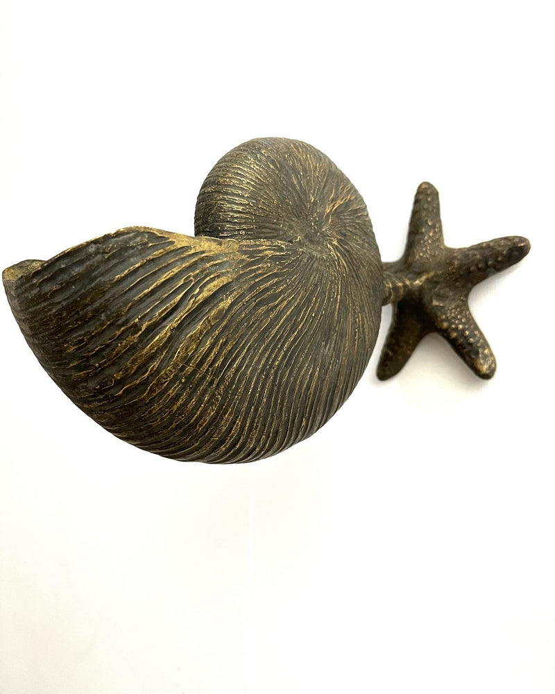 Pair of  Bronze Nautilus shell wall lights