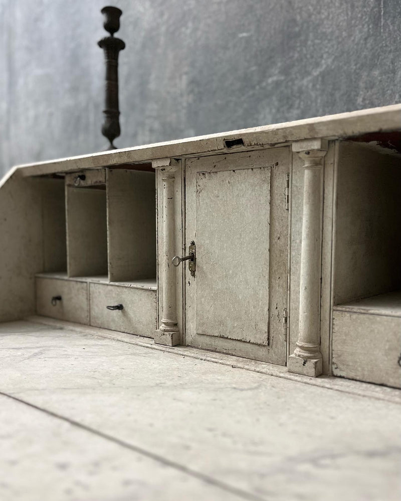 19th century painted drop front bureau