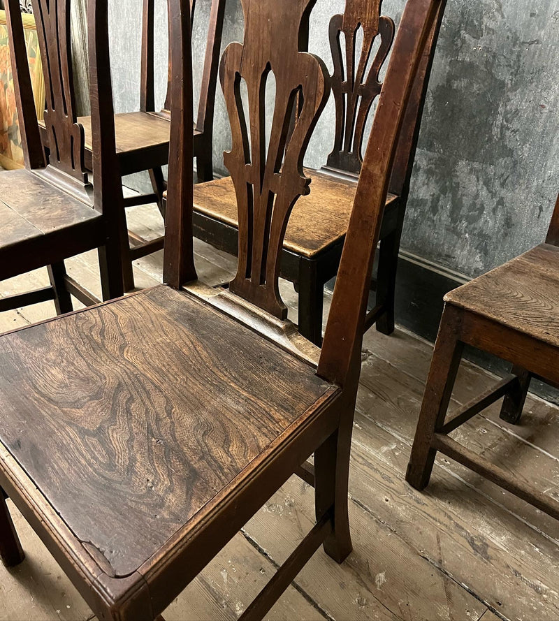 Set of six Georgian chairs