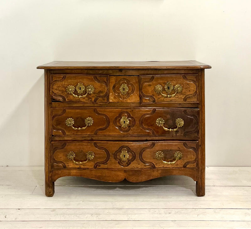 19th century serpentine front commode