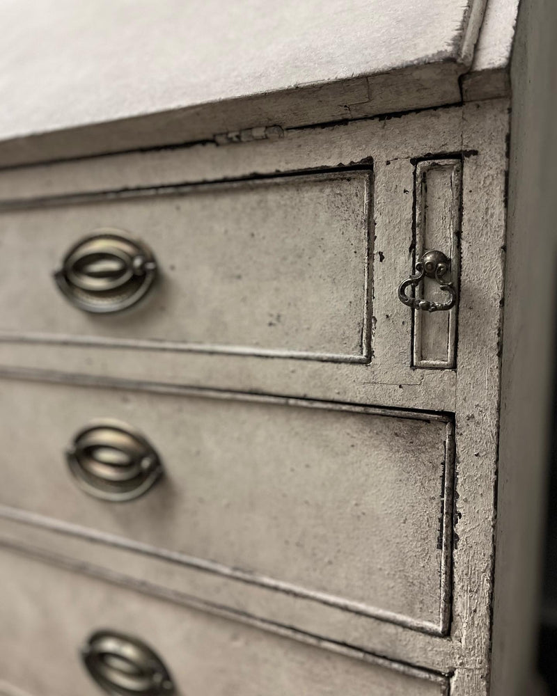 19th century painted drop front bureau