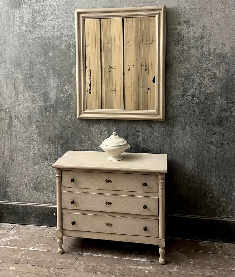 19th century French chest of drawers with mirror