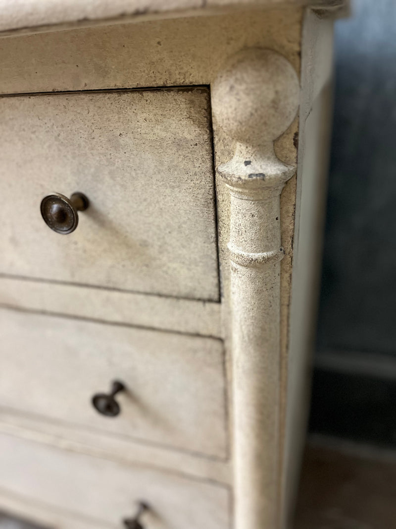 19th century French chest of drawers with mirror