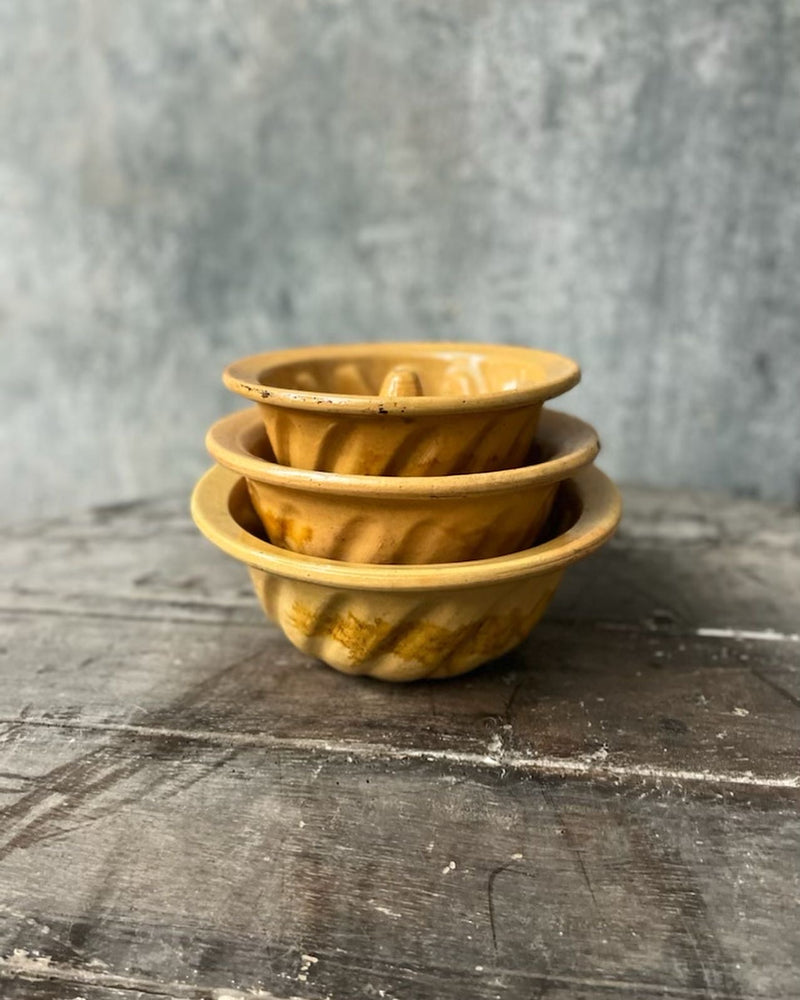 Set of three brioche moulds