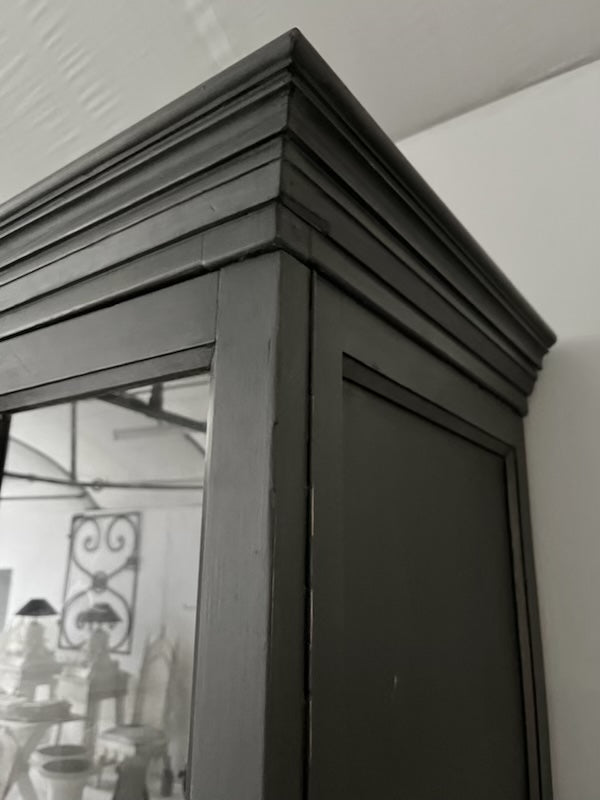 French Glazed bookcase with shelves
