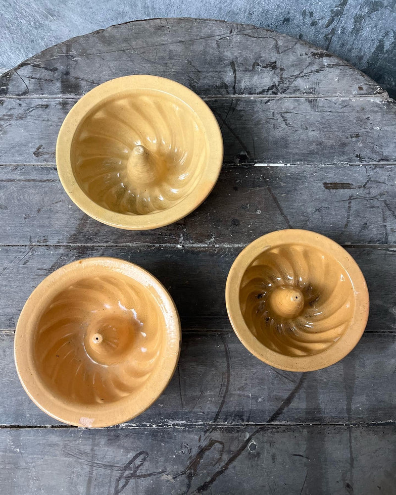 Set of three brioche moulds