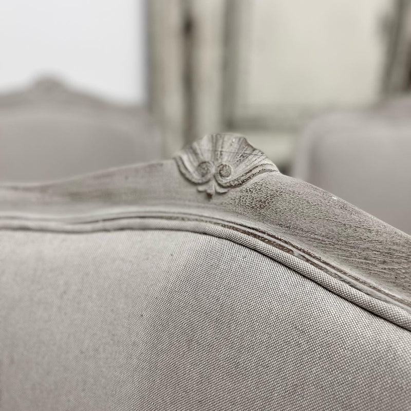 Set of six reupholstered Belle Époque dining chairs