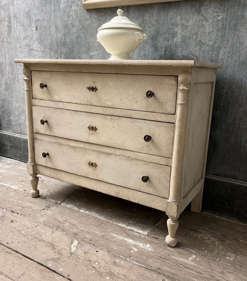 19th century French chest of drawers with mirror