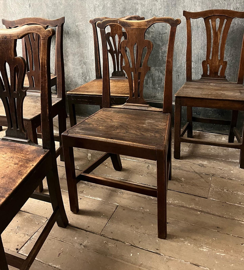 Set of six Georgian chairs