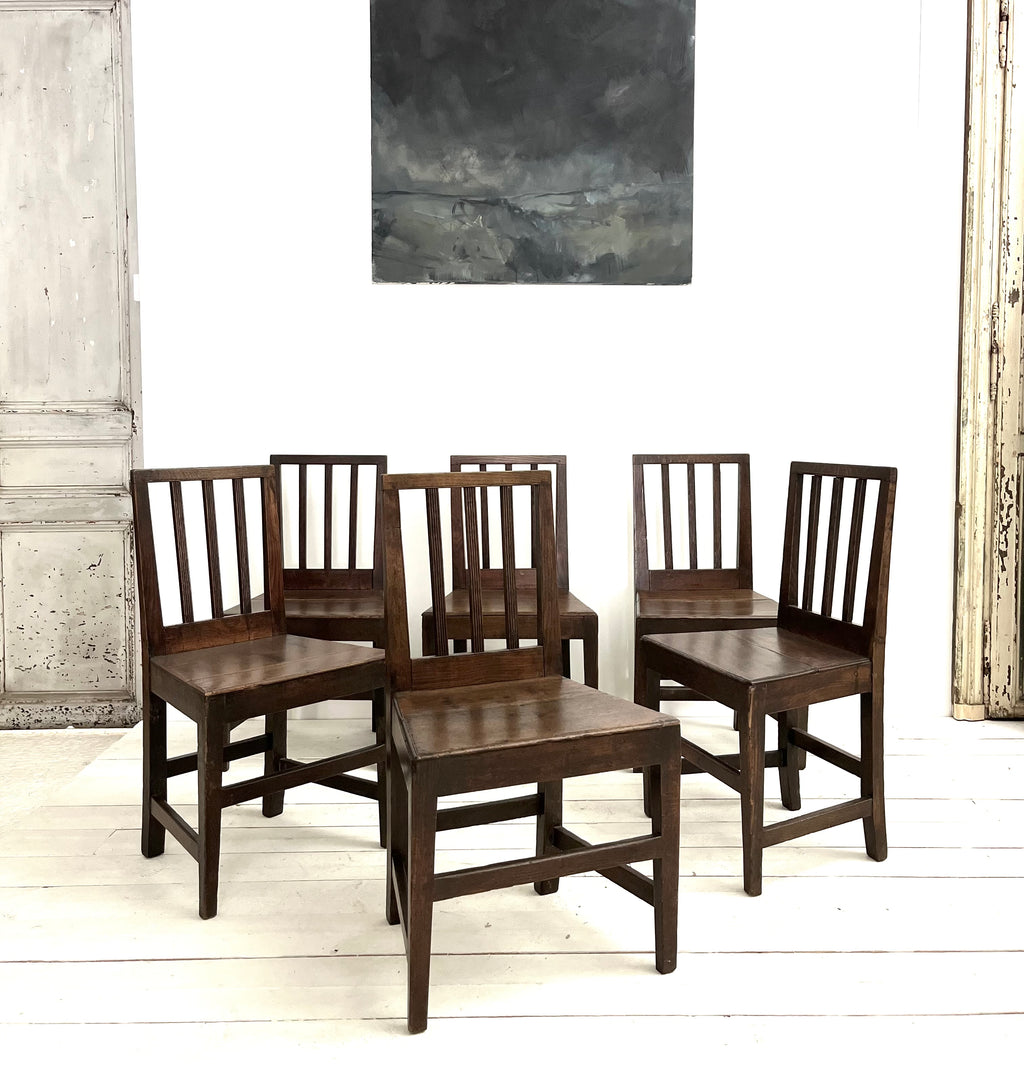 Set of six Georgian chairs