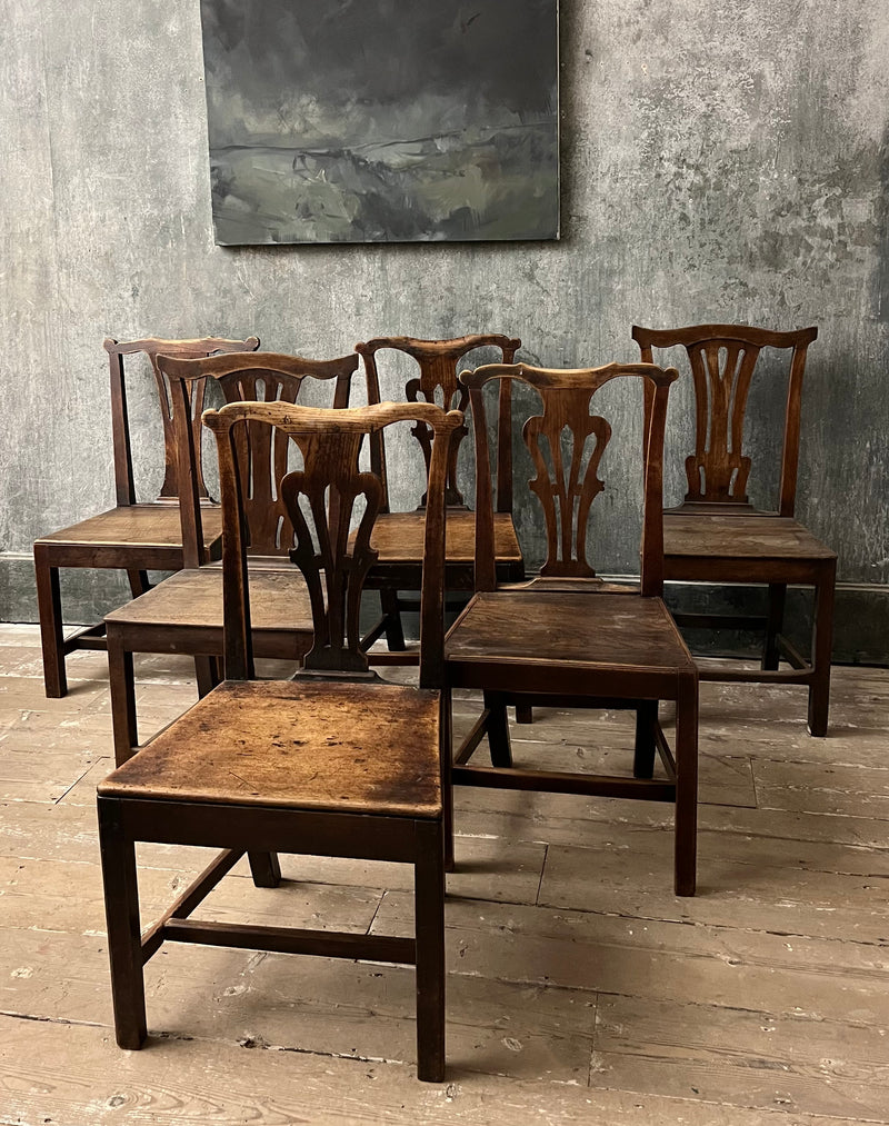 Set of six Georgian chairs