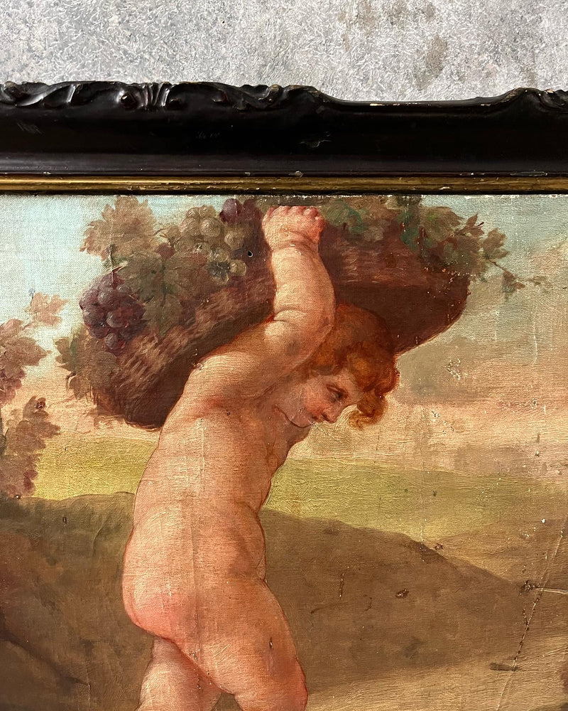 Oil painting of putti