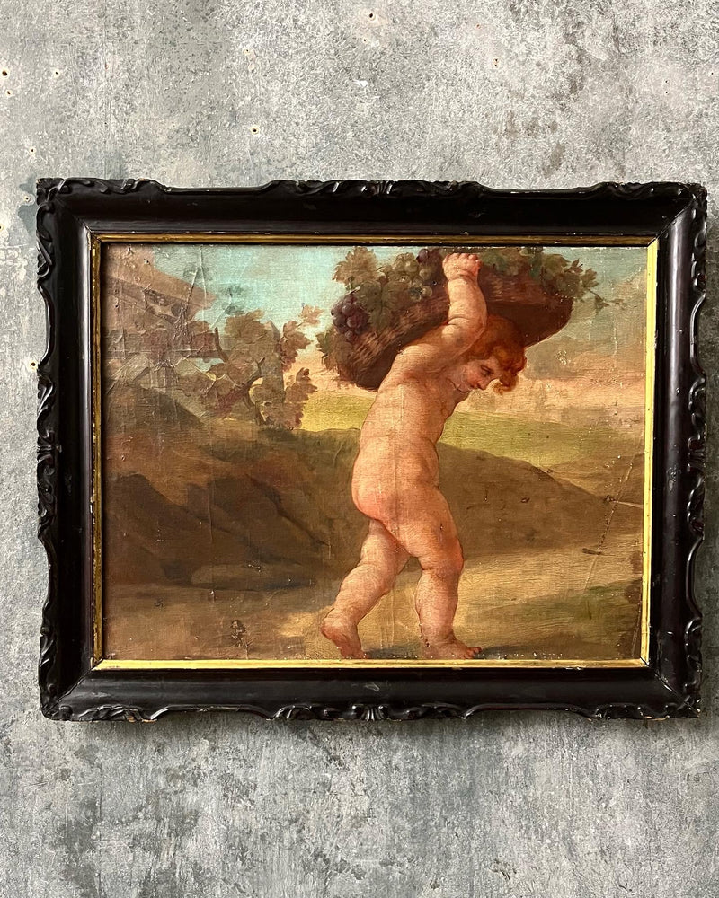 Oil painting of putti