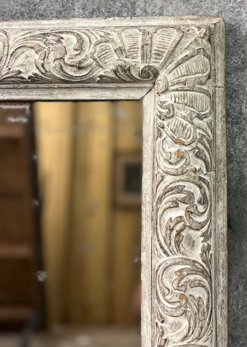 Craved wood antique mirror
