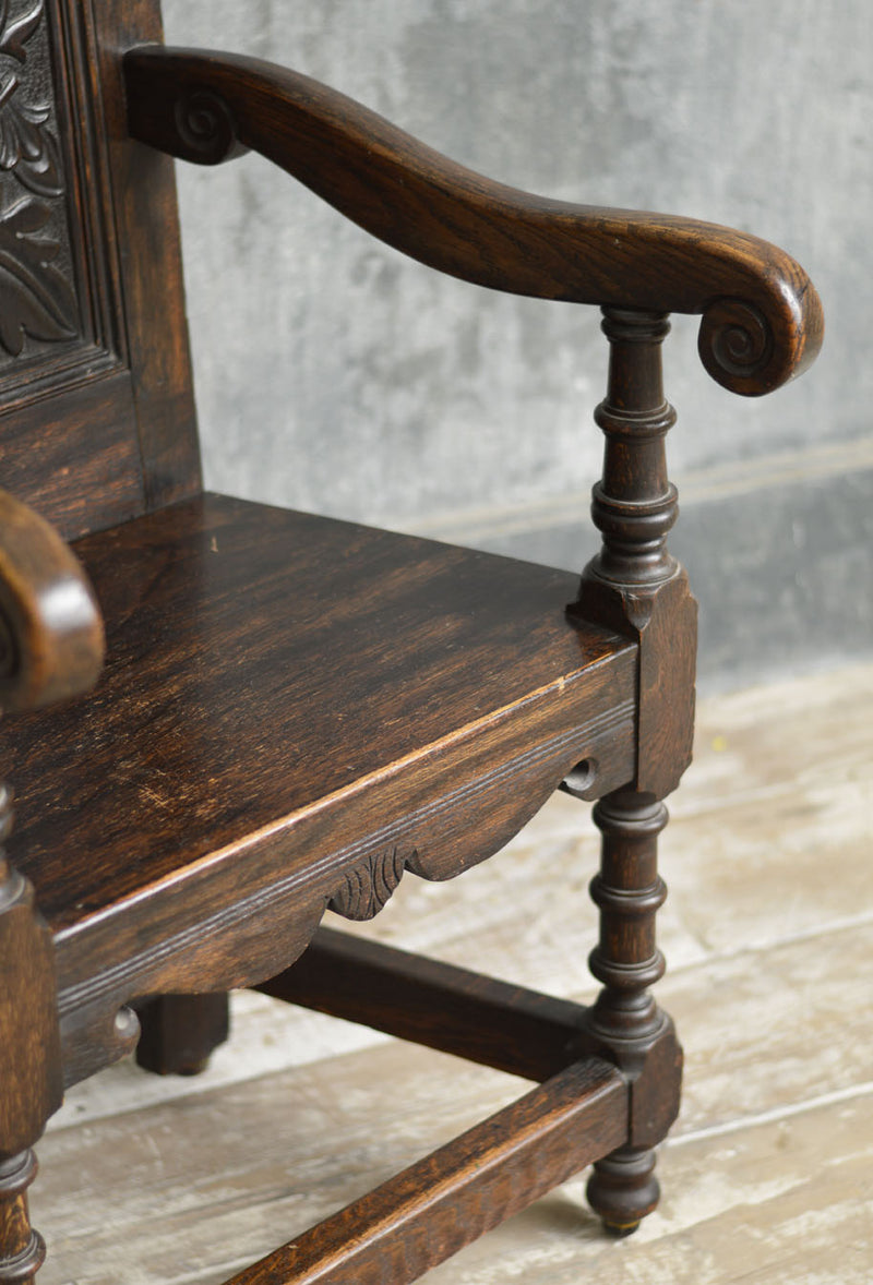 CHARLES 2ND STYLE OAK CHAIR