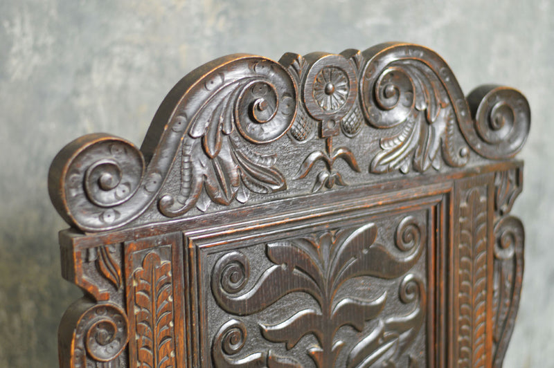 CHARLES 2ND STYLE OAK CHAIR