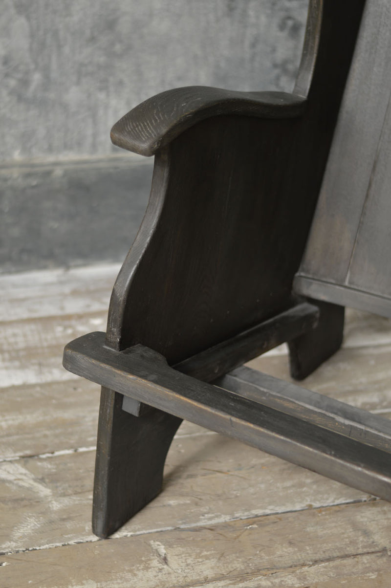 ENGLISH OAK FOLK STYLE ARMCHAIR